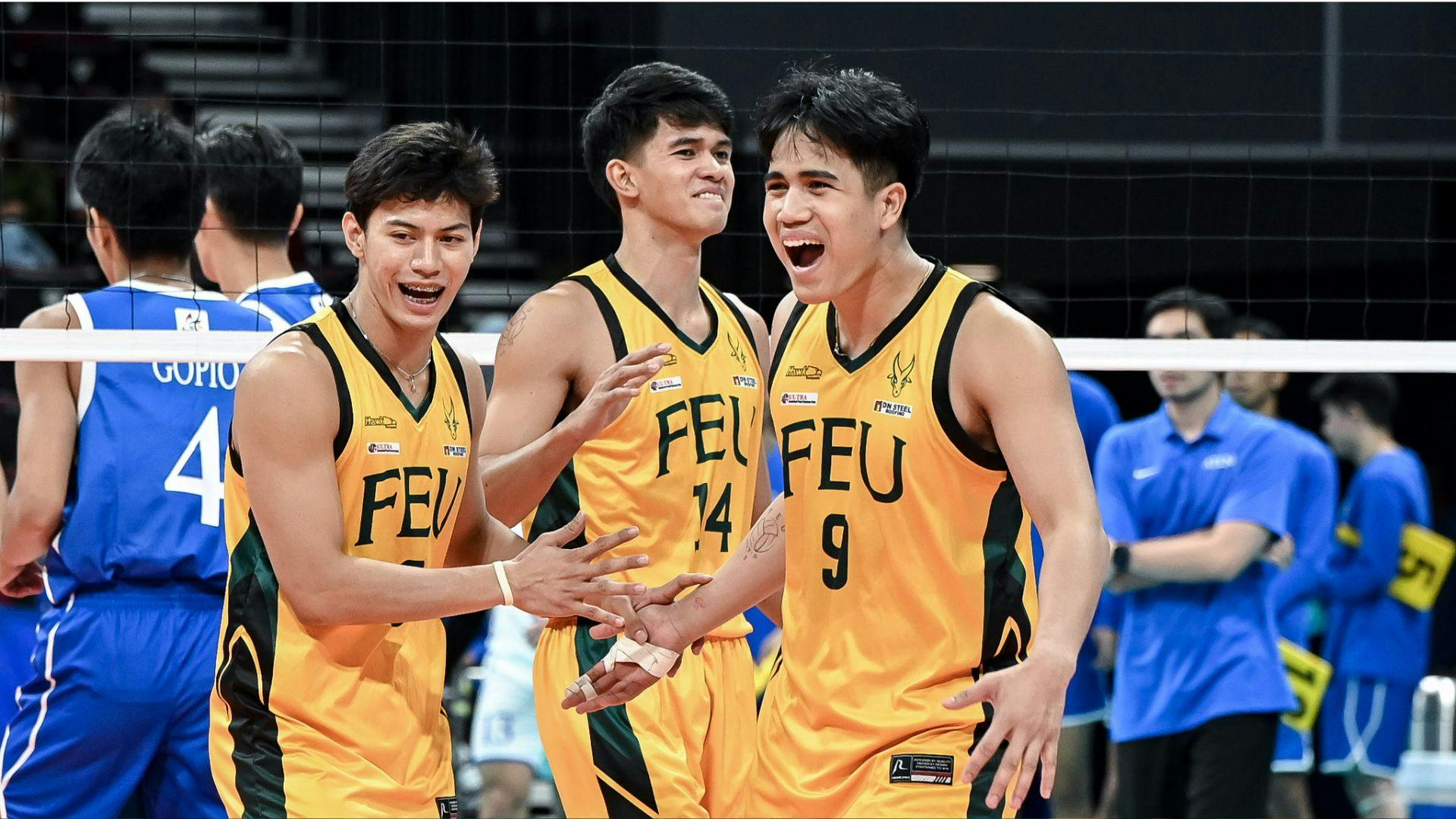 UAAP: FEU escapes Ateneo in 5, La Salle towers over UP in men